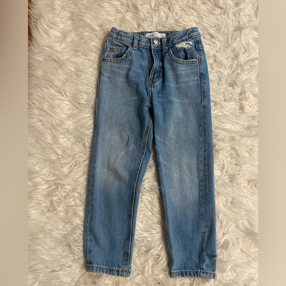 Zara Light Blue Straight Jeans